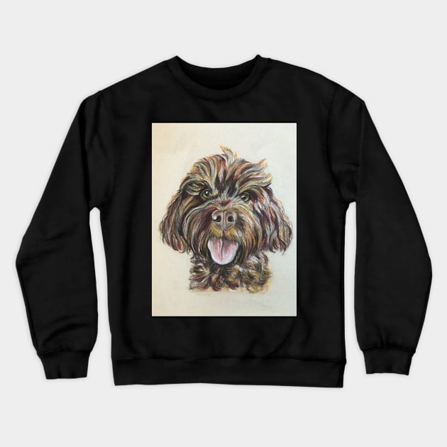 Brown Cockerpoo Crewneck Sweatshirt by Merlinsmates